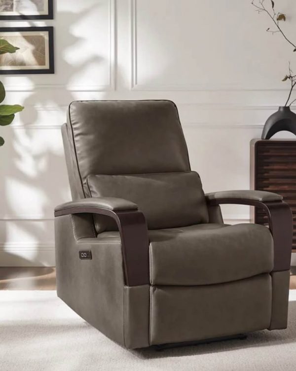 Shayne Leather Power Recliner with Power Headrest